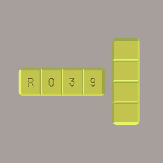 Yellow Xanax Bars (R039) shown in two segments for anxiety treatment. Buy Xanax online for effective relief.