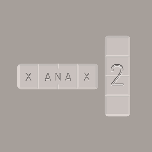 Xanax 2mg pills displayed, associated with managing anxiety and panic disorders, buy Xanax online options.